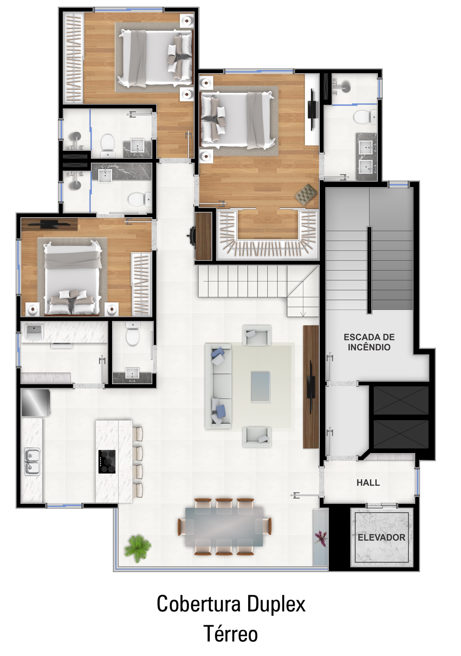 Cobertura Duplex - Térreo